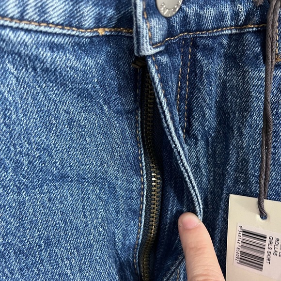 NWT Rolla’s 26” US 4 Claudia High Rise A-Line Denim Skirt in 5031 Sadie Worn - Picture 5 of 9